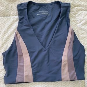 Blue sports bra/crop top